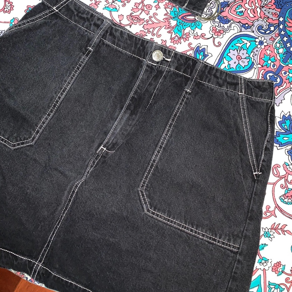 Black Jean Skirt